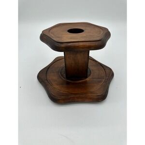 Spice rack‎ VTG Wood spice holder 2 tier rotating M Kamensteince